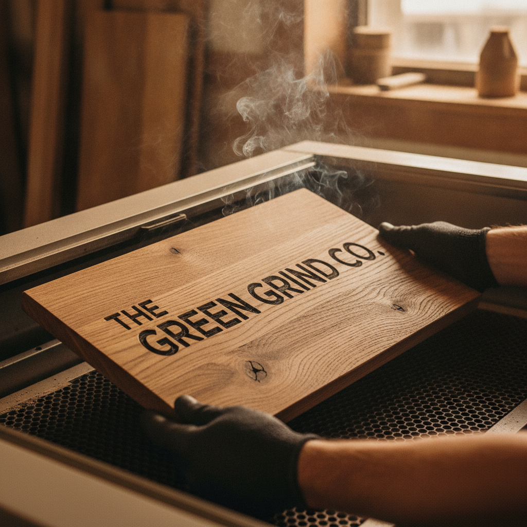 Laser-cut and CNC-routed commercial wood signage